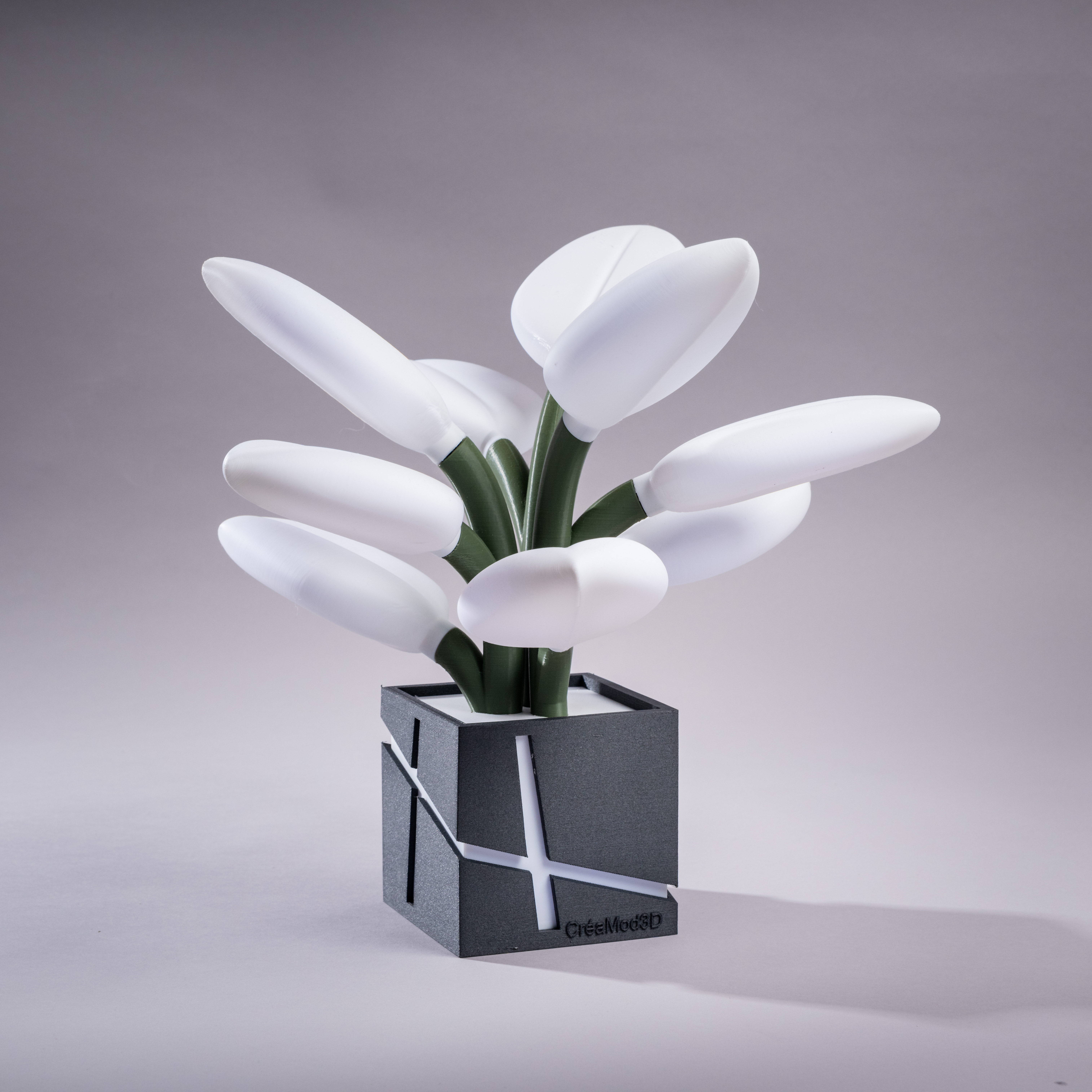 BloomLight Mini – Lampe fleur RGB Bluetooth - Impression 3D | CreaMod3D