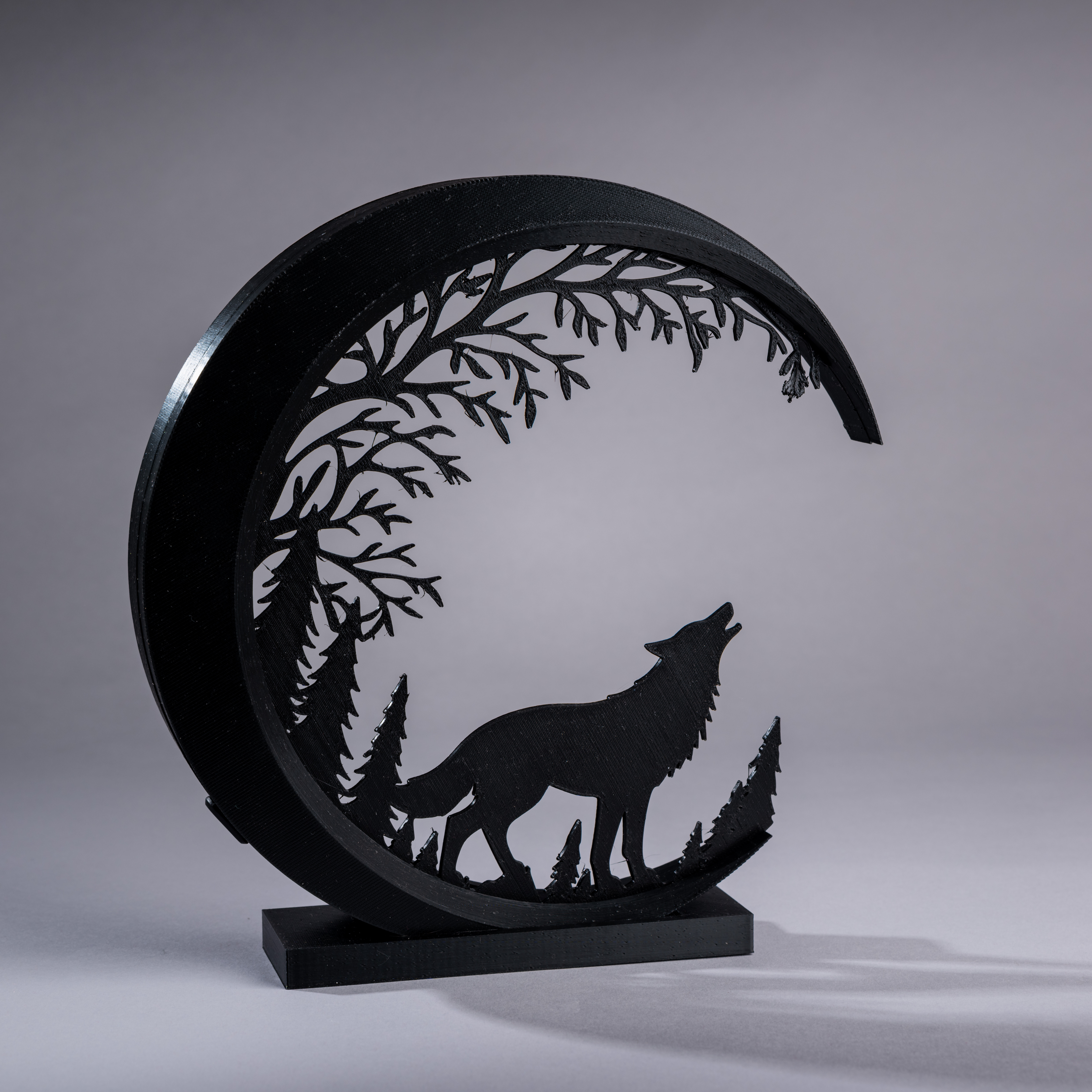 LunaWolf – Lampe loup lune - Impression 3D | CreaMod3D