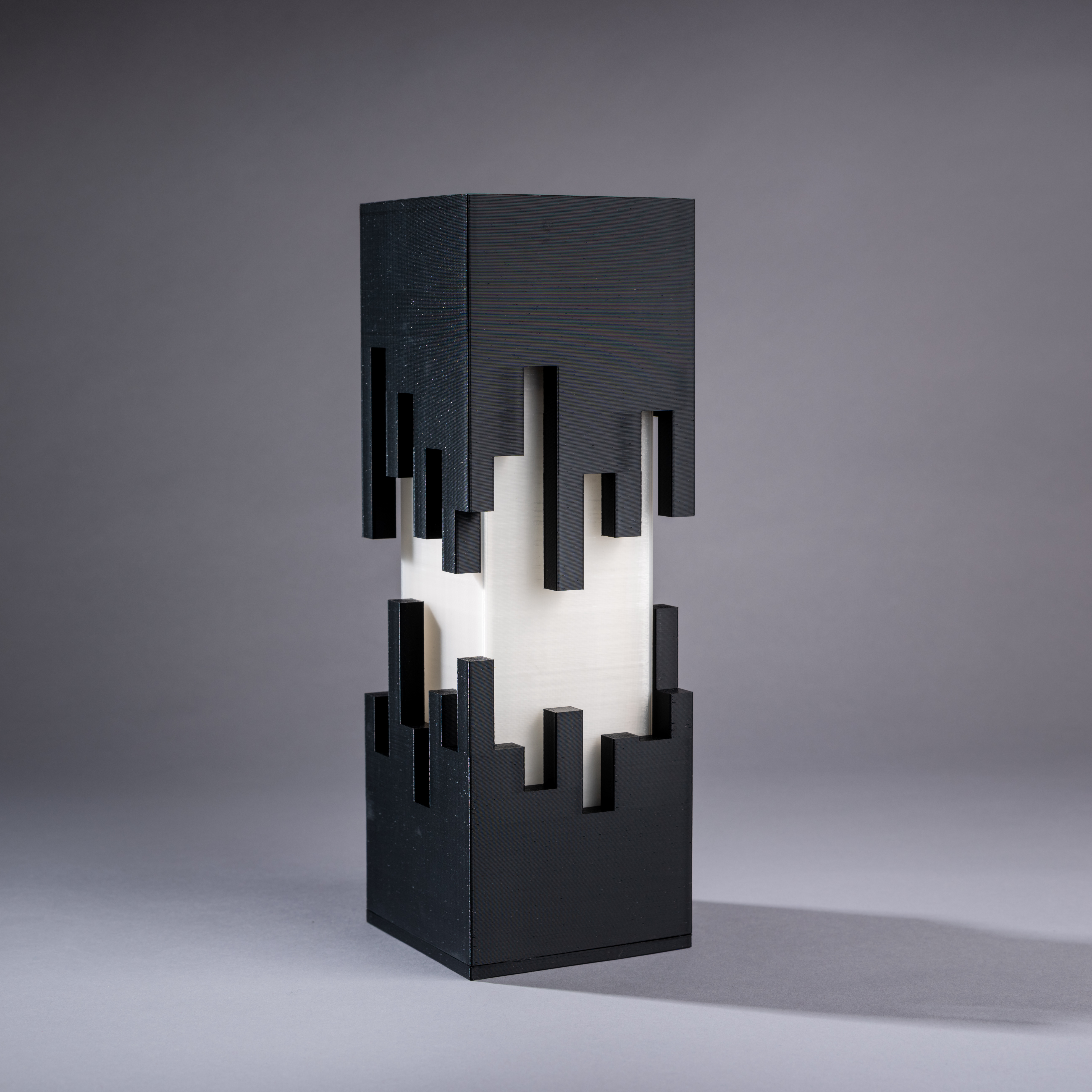 Lampe Moderne Noir & Blanc - Lampe en PLA | Impression 3D CreaMod3D